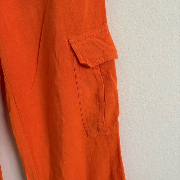 Urban Outfitters Archive Orange Low-rise Cargo Trousers - size small - Picture 3 of 13